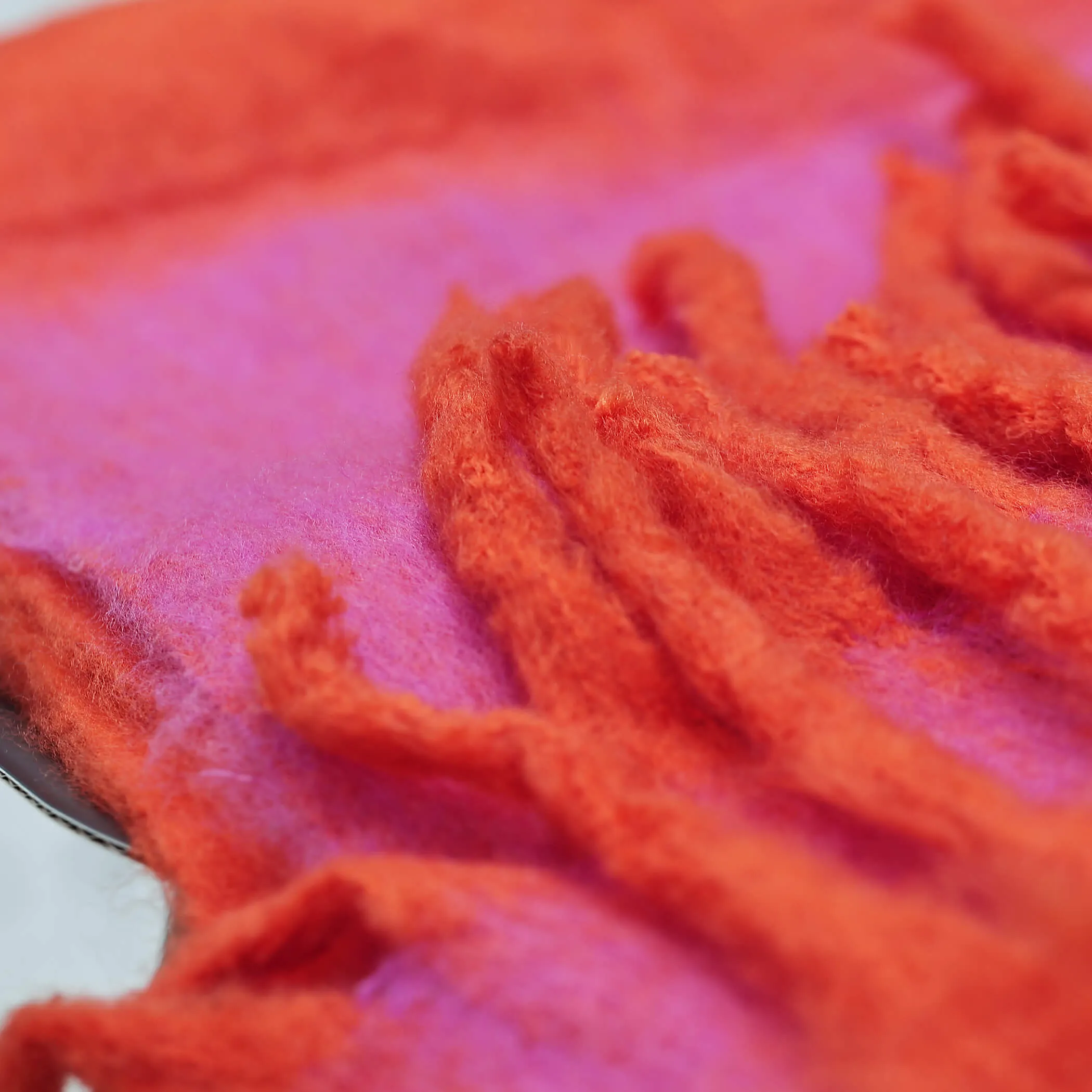 100% Certified Recycled Chunky Knit Oversized Ombre Scarf