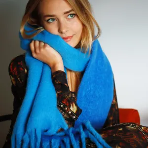 100% Certified Recycled Chunky Knit Oversized Ombre Scarf