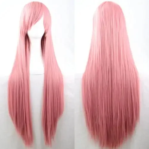 80cm Fashion Long Straight Cosplay Party Women Anime Hair Full Wig Fancy Dress