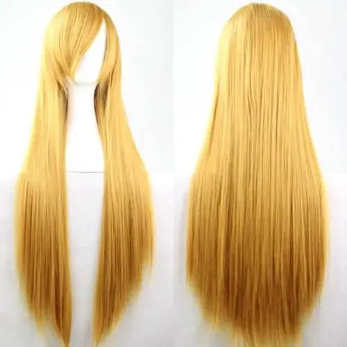 80cm Fashion Long Straight Cosplay Party Women Anime Hair Full Wig Fancy Dress