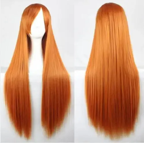80cm Fashion Long Straight Cosplay Party Women Anime Hair Full Wig Fancy Dress