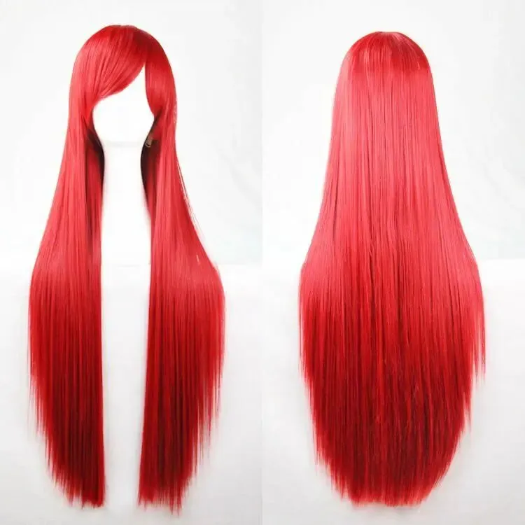 80cm Fashion Long Straight Cosplay Party Women Anime Hair Full Wig Fancy Dress