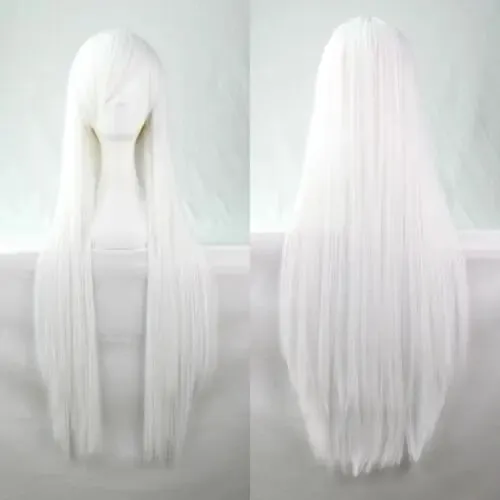 80cm Fashion Long Straight Cosplay Party Women Anime Hair Full Wig Fancy Dress