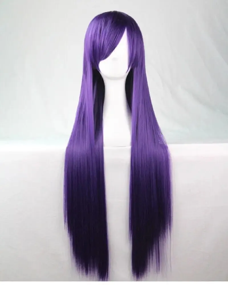 80cm Fashion Long Straight Cosplay Party Women Anime Hair Full Wig Fancy Dress