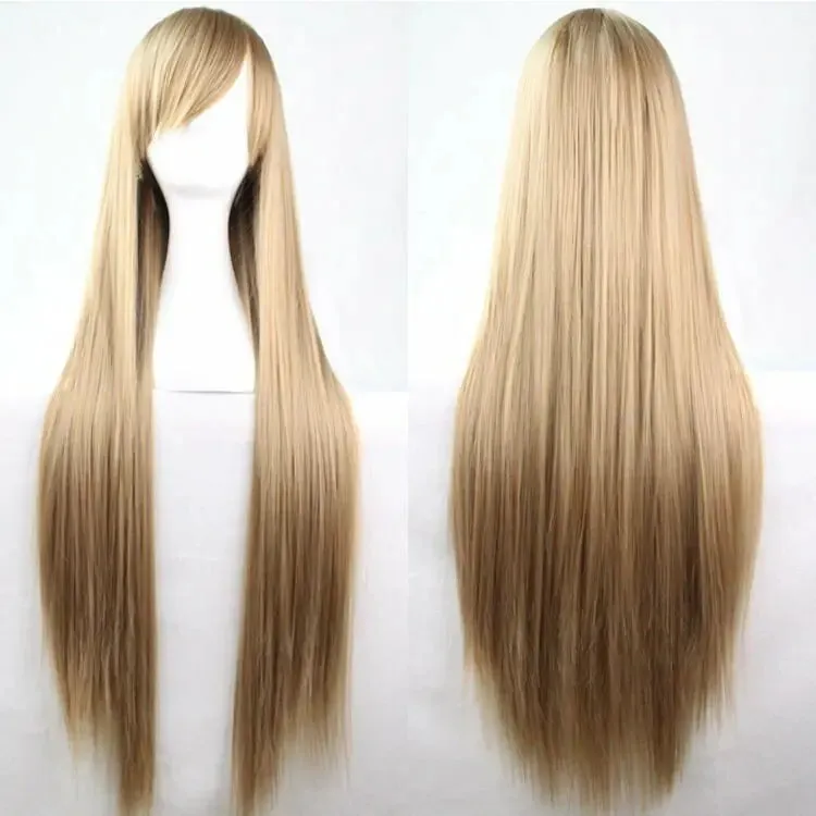 80cm Fashion Long Straight Cosplay Party Women Anime Hair Full Wig Fancy Dress