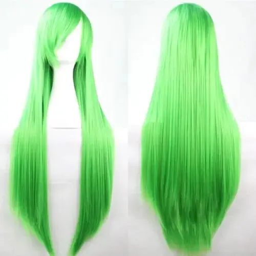 80cm Fashion Long Straight Cosplay Party Women Anime Hair Full Wig Fancy Dress