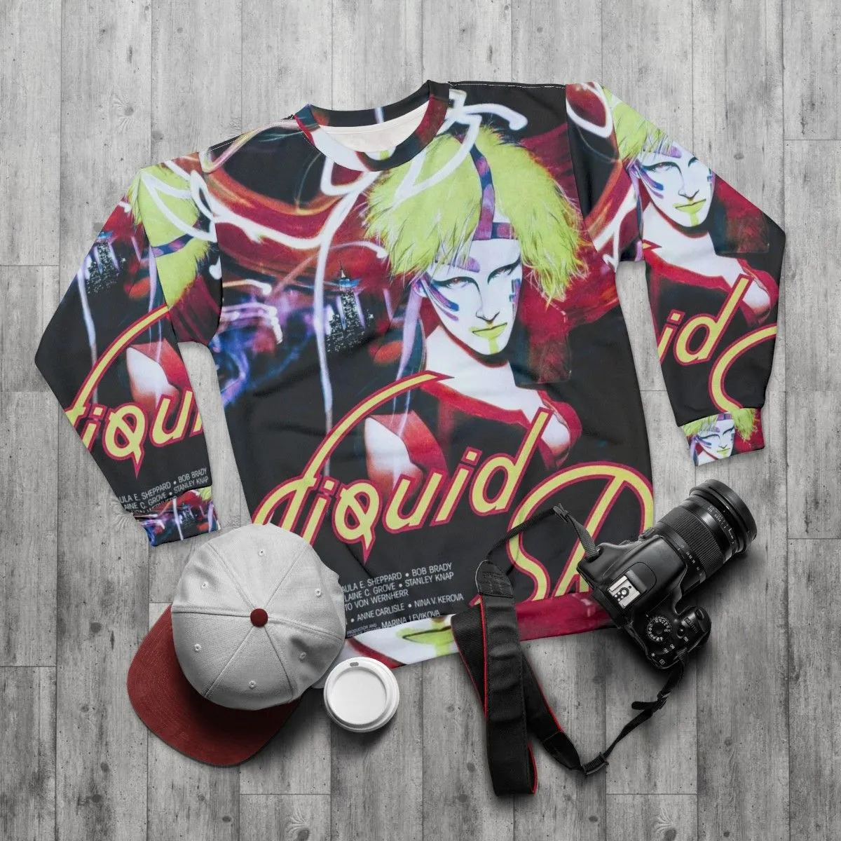 80s Cult Movie Liquid Sky Surreal Color Block Sweatshirt