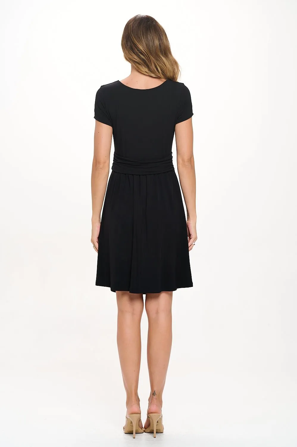 Adele Crossover Front Mini Dress