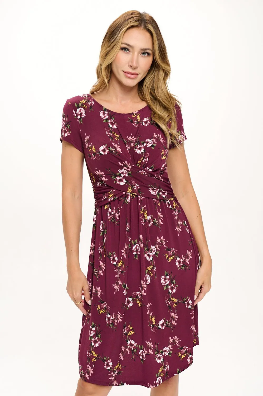 Adele Crossover Front Mini Dress