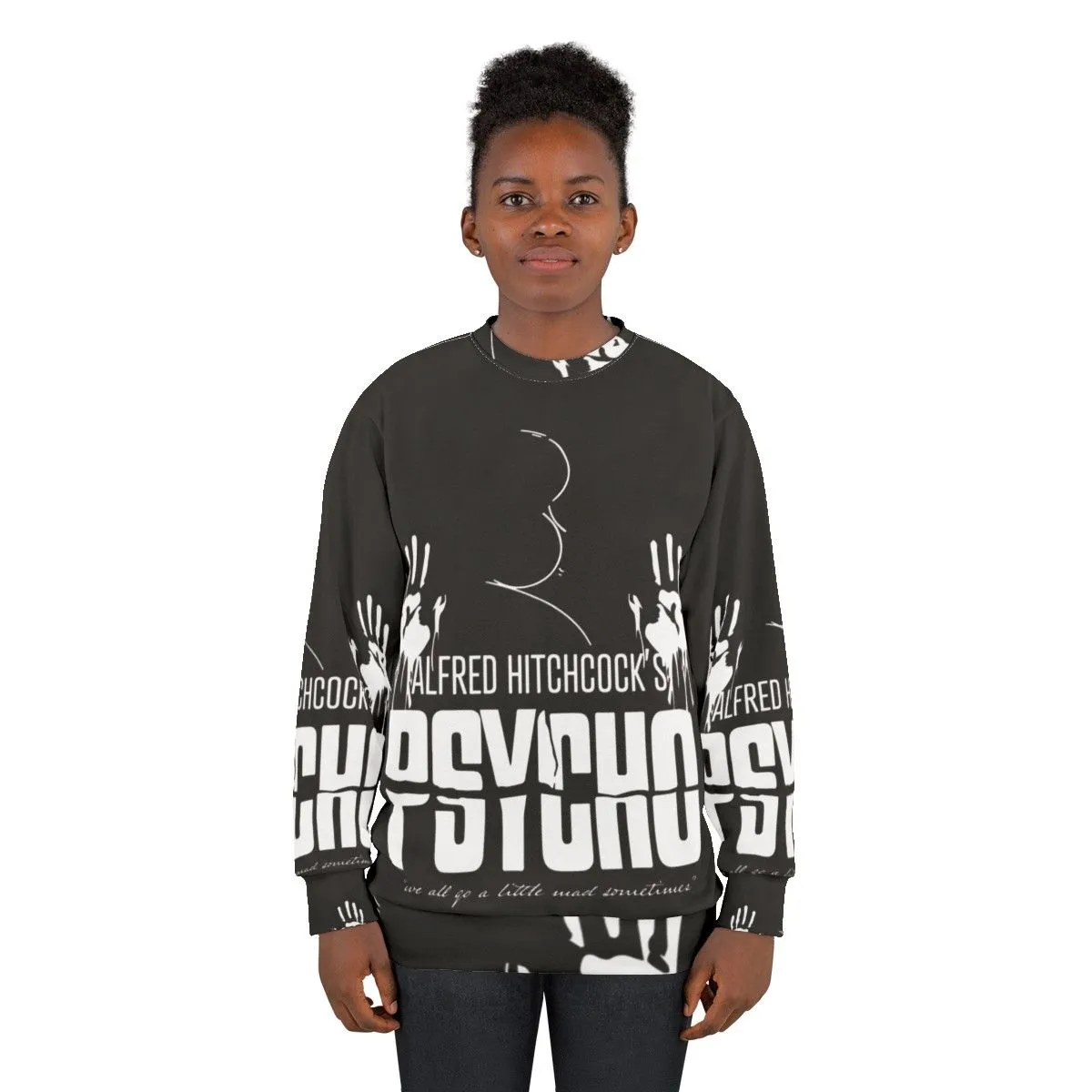 Alfred Hitchcock Psycho Vintage Black and White Sweatshirt