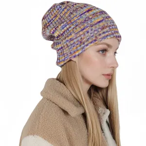 Anna-Kaci Winter Slouchy Beanie Hat Colorful Stretchy Knit Long Baggy Slouch Skull Cap for Women