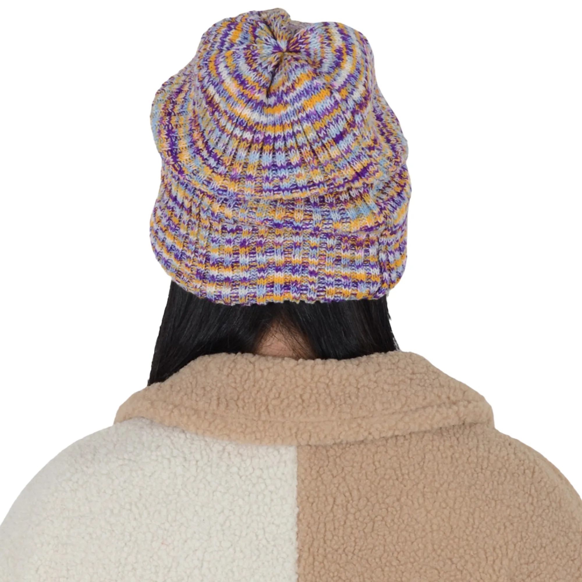 Anna-Kaci Winter Slouchy Beanie Hat Colorful Stretchy Knit Long Baggy Slouch Skull Cap for Women