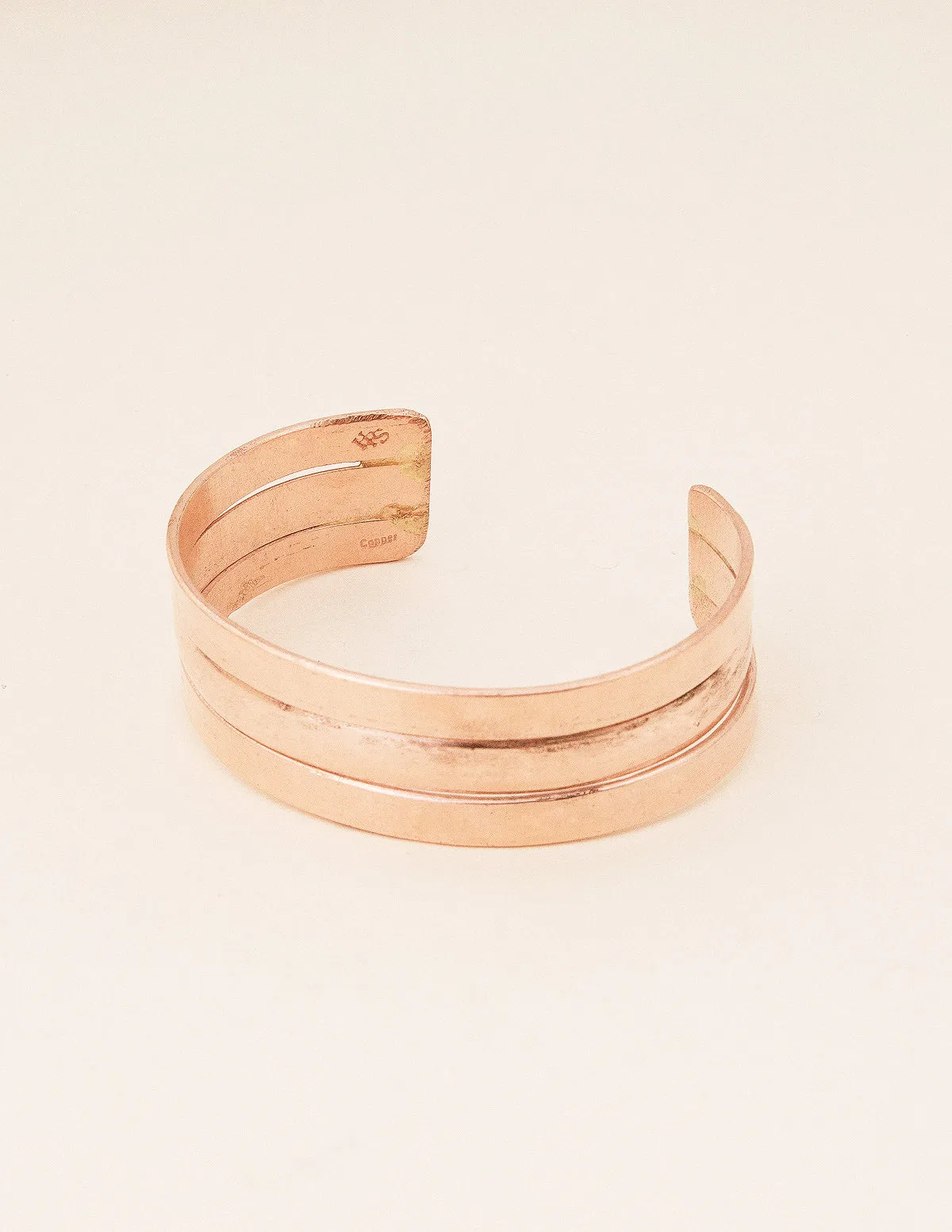 Artisan Tri-Bar Copper Cuff