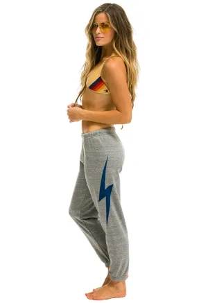 Aviator Nation Bolt Sweatpants in Heather Grey/Navy