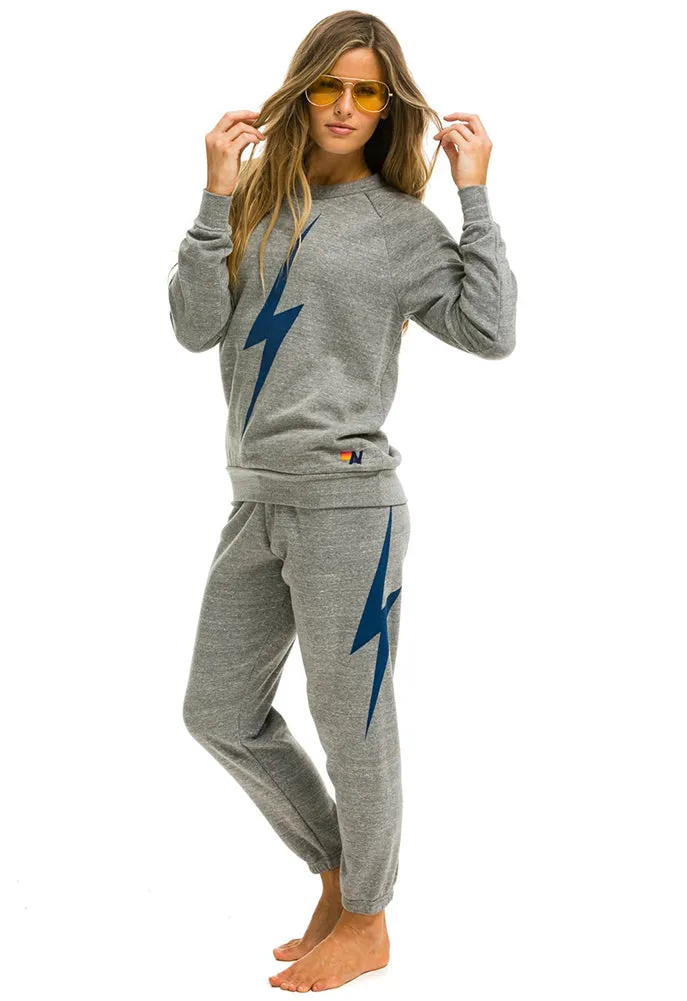 Aviator Nation Bolt Sweatpants in Heather Grey/Navy