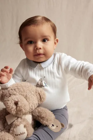 Baby white collar bodysuit