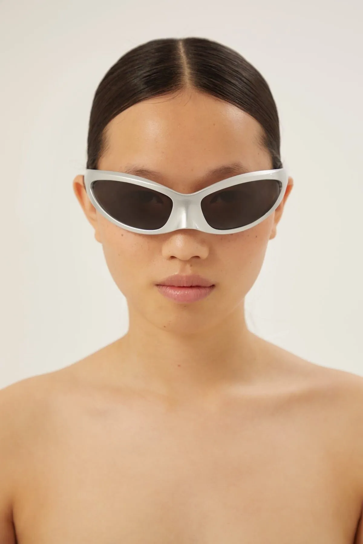 Balenciaga Skin Cat sunglasses in silver