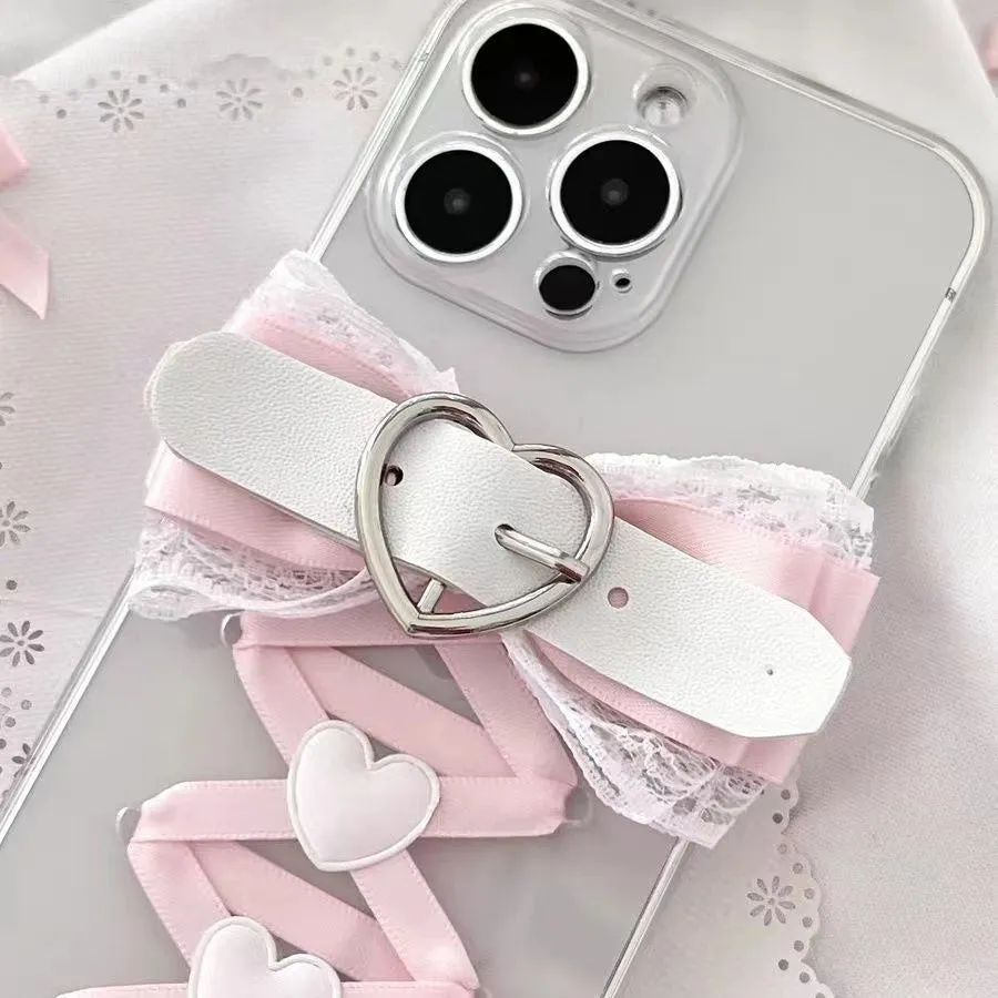 Ballet Style Pure Lust Ribbon Bow Lace Mobile Phone Case