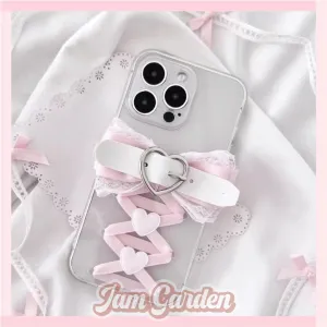 Ballet Style Pure Lust Ribbon Bow Lace Mobile Phone Case