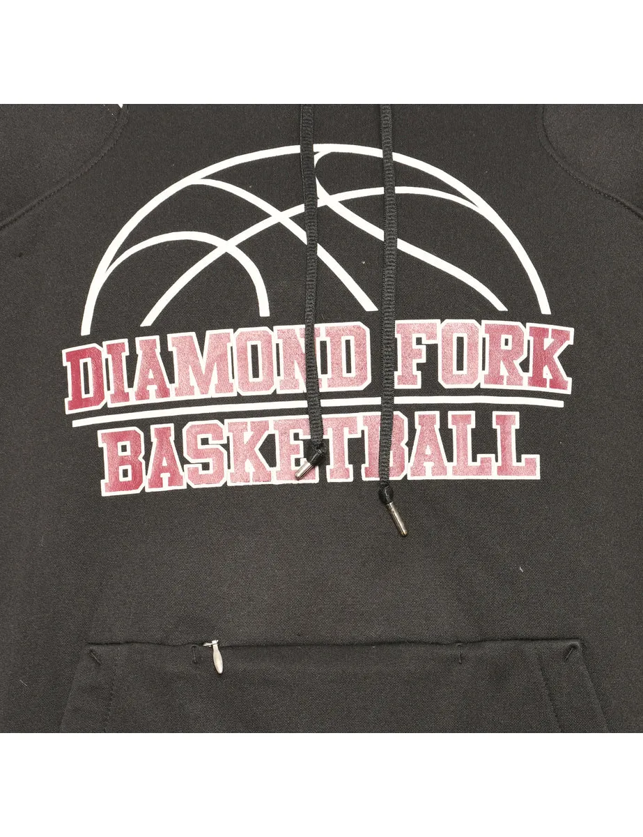 Basketball Hooded Sports Sweatshirt - L