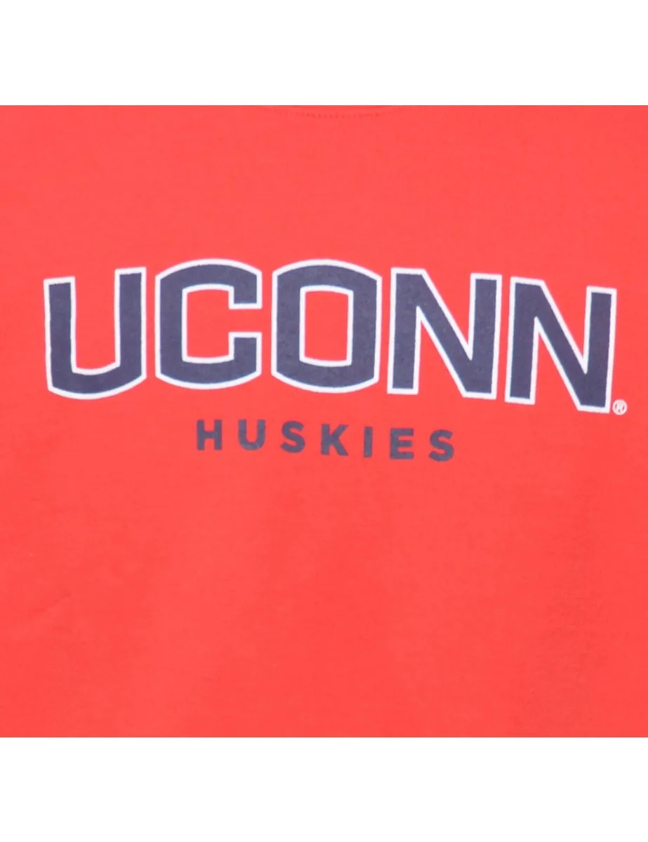 Basketball Uconn Huskies Printed Sweatshirt - S