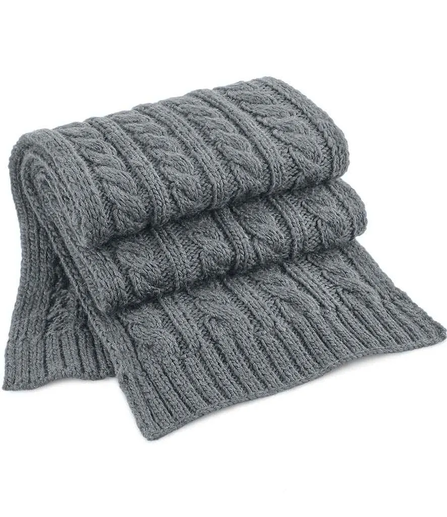 Beechfield Cable Knit Melange Scarf | Multicolor