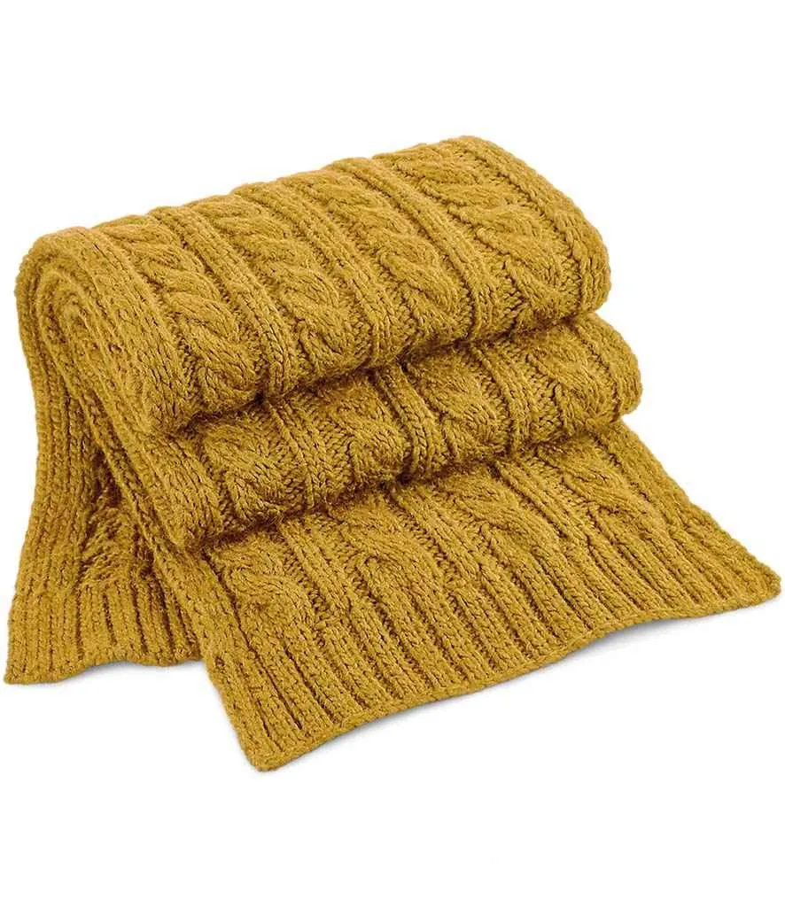 Beechfield Cable Knit Melange Scarf | Multicolor