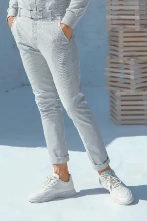 BEIGE SELF LINING PANTS