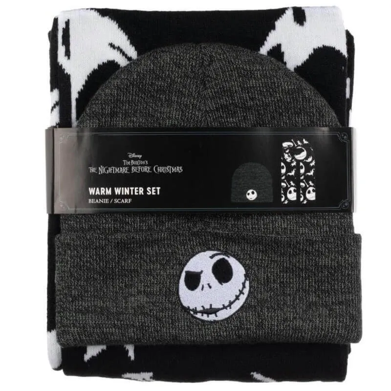 Bioworld Nightmare Before Christmas Beanie and Scarf Combo