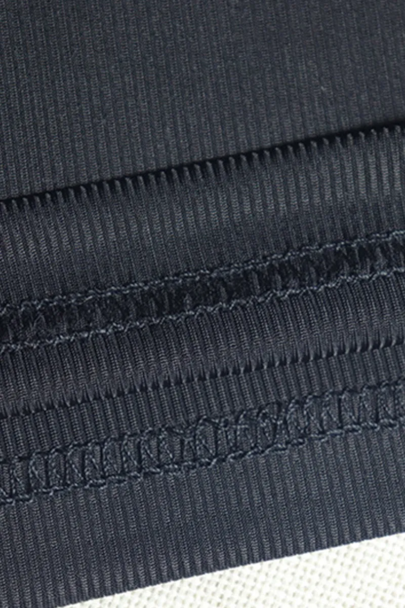 Black Sleeveless Front Zipper Bandage Flare Pants Set