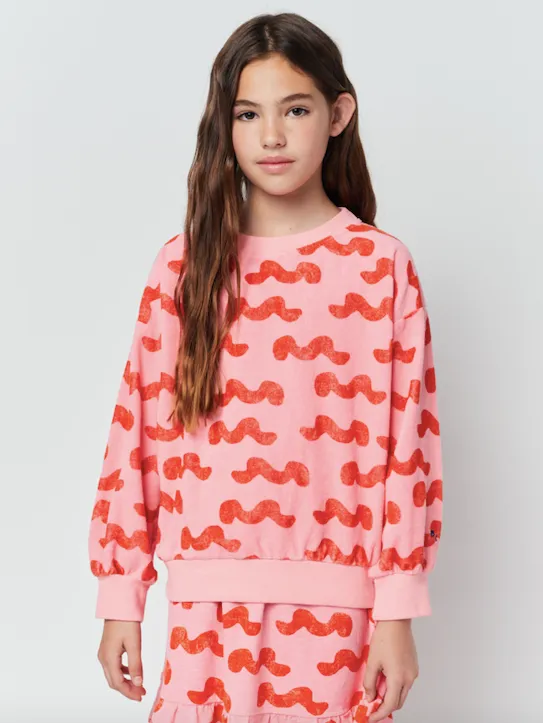 Bobo Choses Waves AOP Terry Sweatshirt