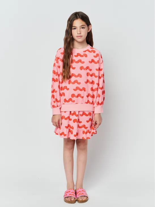Bobo Choses Waves AOP Terry Sweatshirt