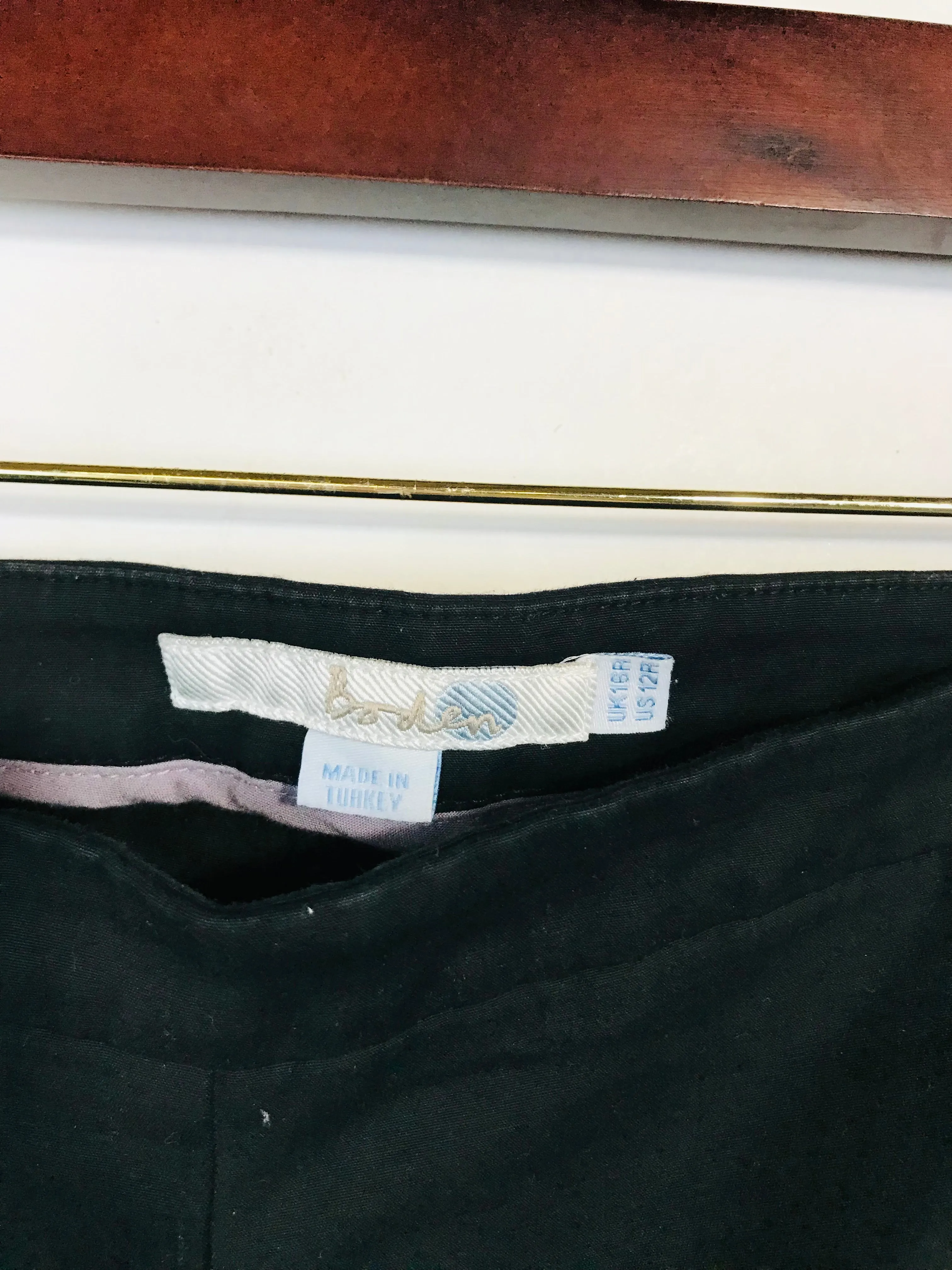 Boden Women's Slim Smart Chinos Trousers | UK16 | Black