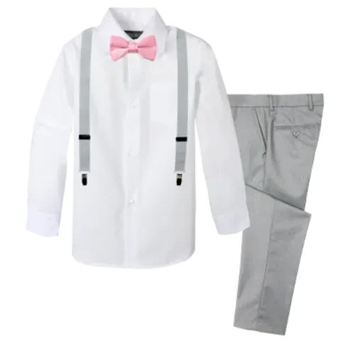 Boys' 4-Piece Customizable Suspenders Outfit - Customer's Product with price 52.95 ID YS-TEX7bbesyoSukXNuI6hjw