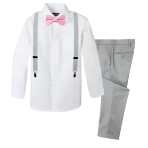 Boys' 4-Piece Customizable Suspenders Outfit - Customer's Product with price 52.95 ID YS-TEX7bbesyoSukXNuI6hjw