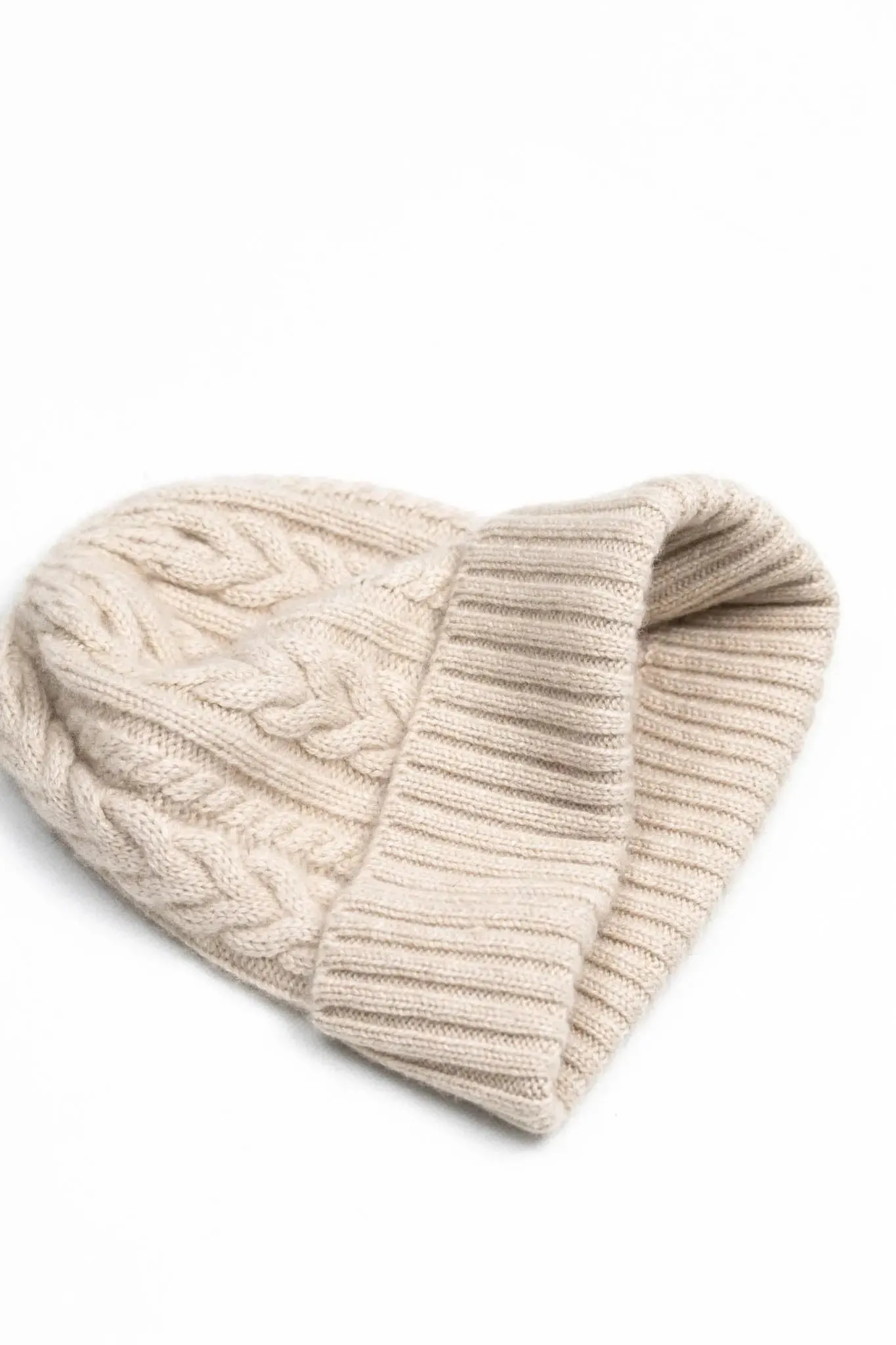 Cashmere Cable Knit Beanie