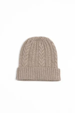 Cashmere Cable Knit Beanie