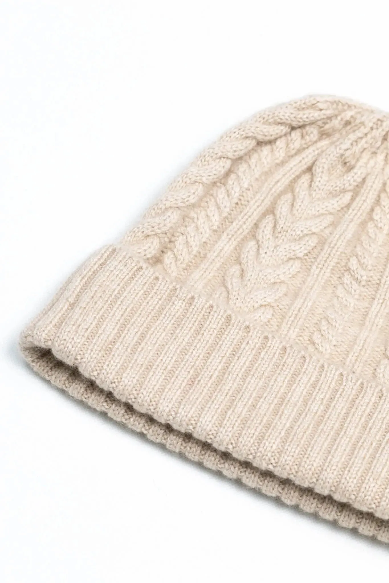 Cashmere Cable Knit Beanie