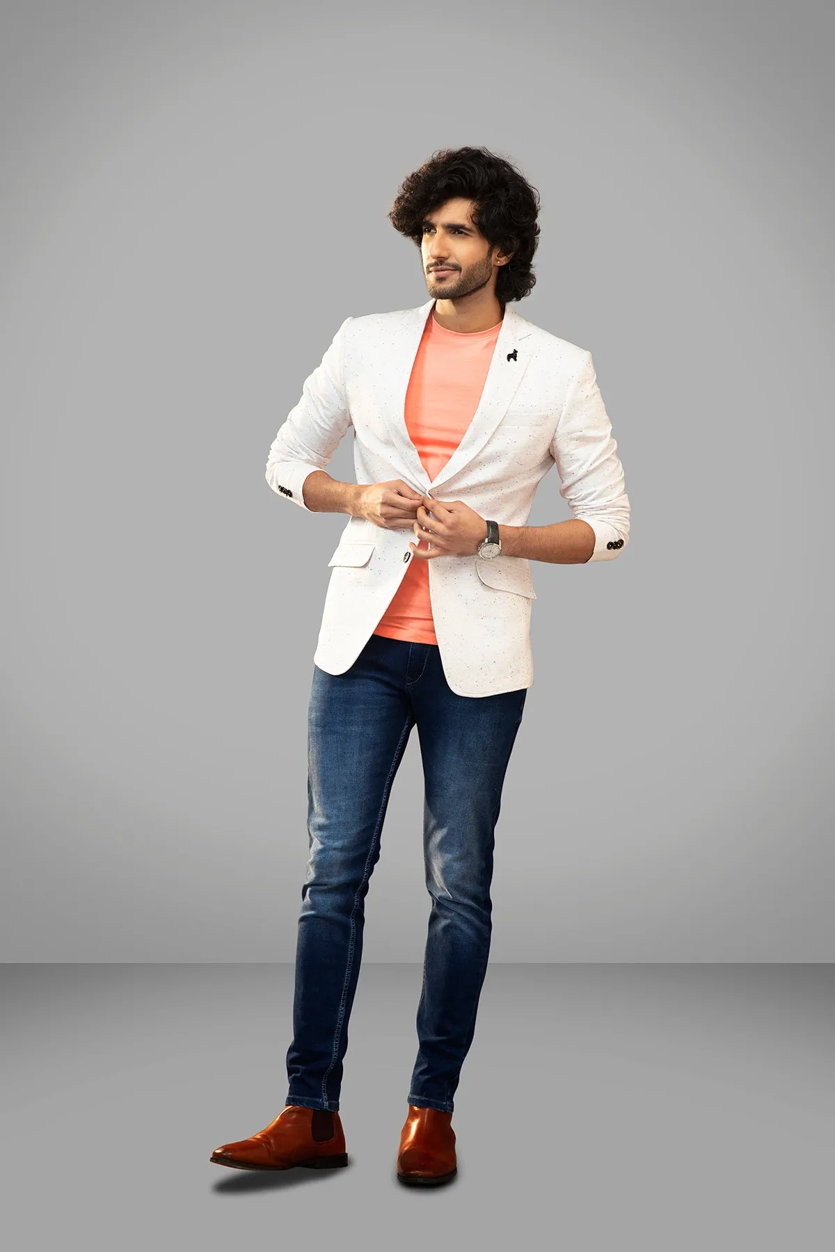 Casual knitted blazer