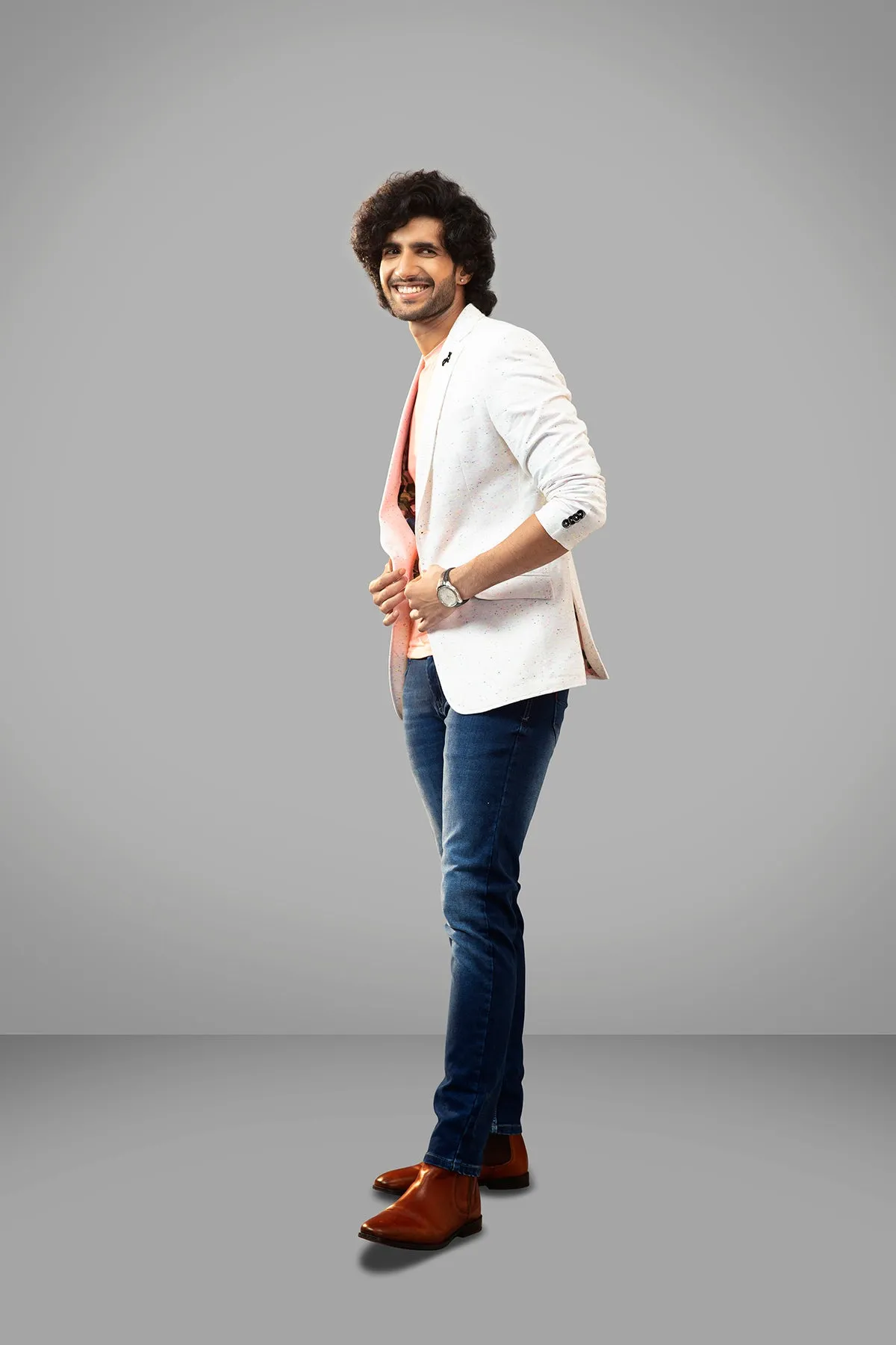 Casual knitted blazer