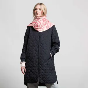 CHEVRON BLANKET SCARF PINK MARL
