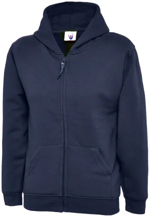 Childrens Classic Full Zip Hooded Sweatshirt | Navy
