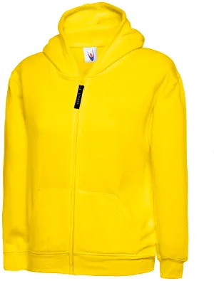 Childrens Classic Full Zip Hooded Sweatshirt | Yellow