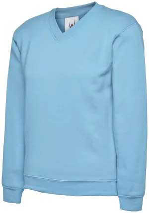 Childrens Classic V-Neck Sweatshirt | Sky