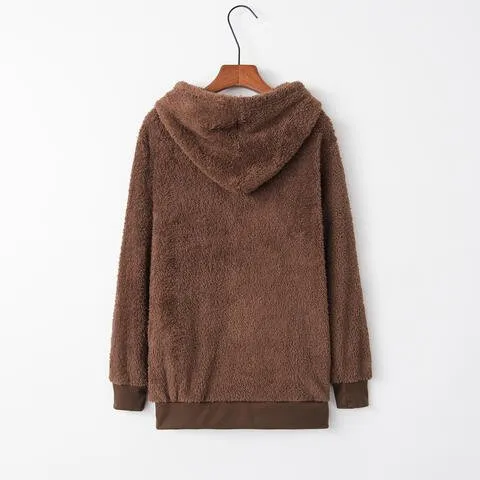 Cozy Escape Quarter Zip Teddy Hoodie