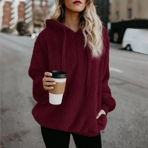 Cozy Escape Quarter Zip Teddy Hoodie