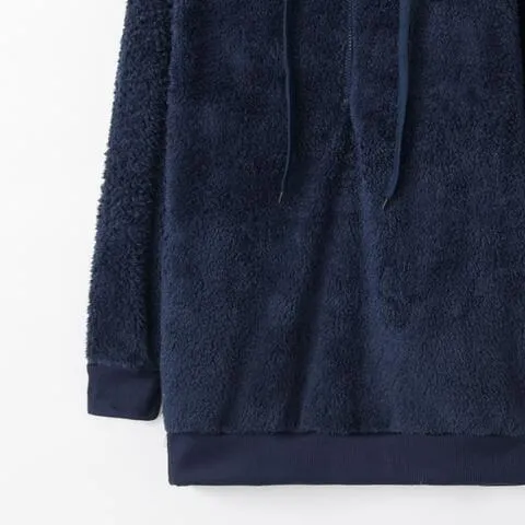 Cozy Escape Quarter Zip Teddy Hoodie