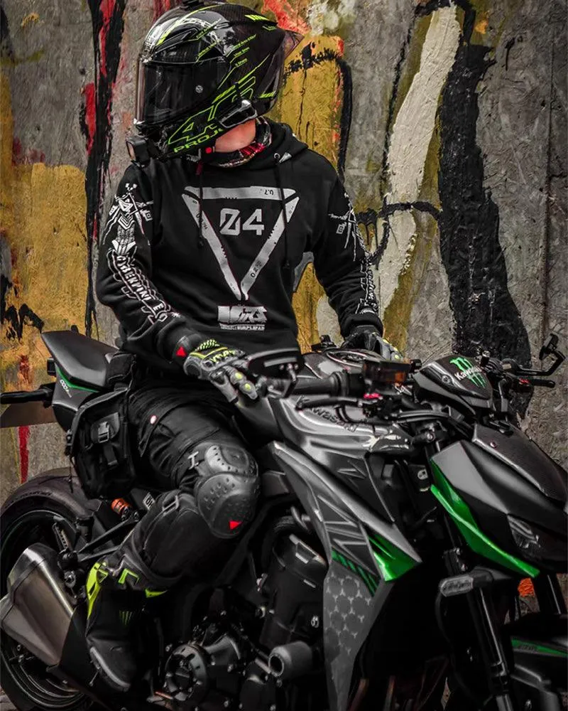 Cyberpunk Graphic Motorcycle Hoodie