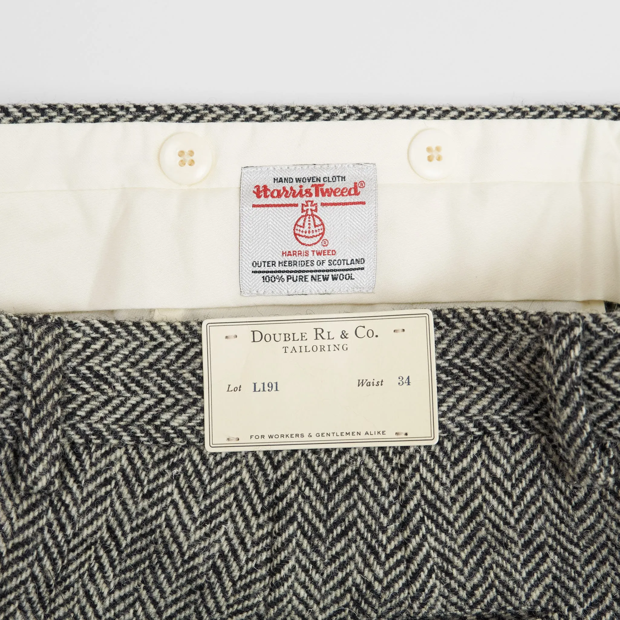Double RL Harris Tweed Wool Pants