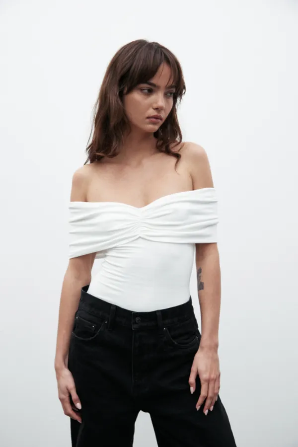 Eisley Sleeveless Bodysuit White